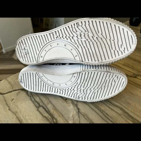 McQueen Hi Top Sneakers Black White Sparrows Brand New - Picture 10 of 11